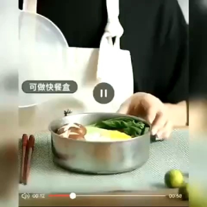 WTT079 Rantang Stainless Stell 5 Pcs Tempat Makan Protect Fresh Free Tutup Plastik Transparan