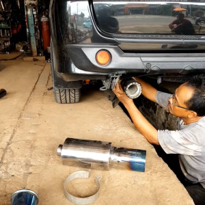 Knalpot Mobil Racing HKS Gronel & Resonator Suara Bas Adem