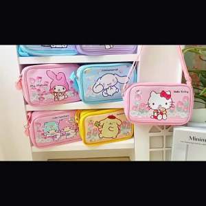 🇲🇾Ready Stock🇲🇾Kids Children Girl Cute Cartoon Sling Bag Kitty Kuromi Melody Cinnamoroll卡通斜挎包可爱单肩包卡通PC学生手机钱包收纳包长方形大容量斜挎包