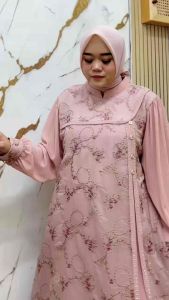 COD Khaira Dress Ceruty Babydoll Kombinasi Organza Embroidery BordirTimbul Eclusif Full Furing / Gamis Pesta/ Mix Brukat Dres Kondangan Wanita Dewasa Terbaru Viral Dan Elegan