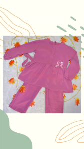 Stelan Anak Perempuan Usia 2-12 Tahun Bahan Crinkle: Set Anak Perempuan Terbaru