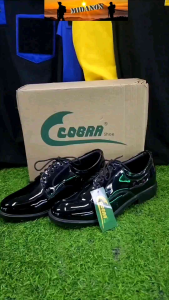 รองเท้าคัชชู รองเท้าหนังแก้ว คัชชูผูกเชือก ฮาร์ฟแก้ว Cobbra รองเท้าเครื่องแบบ รองเท้าราชการ