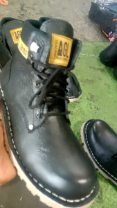 SEPATU SAPETY booth pria AGL"s Kulit  ujung besi