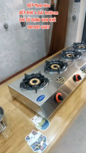 Bếp bò né  mỳ cay  hải sản  khè 4 lò siêu tốc độ to nhỏ tùy chỉnh dài 1m10cm