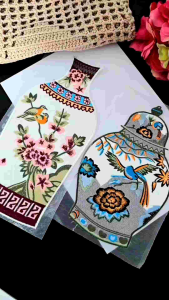 bordir chinesse guci bordir pot chinesse