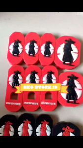 Stoper variasi murai variasi stoper sangkar murai karet motif samurai Aksesoris Burung Karet Stoper Plastik Merah Dan Hitam Perlengkapan Hewan Peliharaan - Lazada