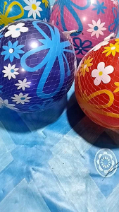 MAINAN ANAK BOLA KARET BERKARAKTER UKUKAN 21 CM