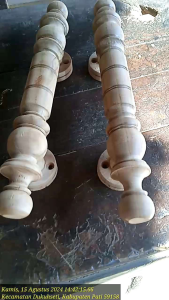 heandle pintu kayu jati mentahan ukuran 25cm gagang pintu kayu jati pegangan pintu kayu jati 2set(4pcs)