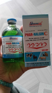 Phar- Nalgin C (Analgin C) giảm đau hạ sốt tăng cường sức đề kháng cho gia súc và gia cầm. Chai 100ml.
