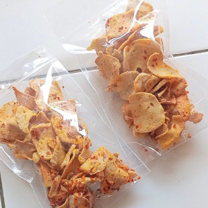 kripik basreng renyah pedas daun jeruk serba murah