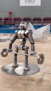 Dead Lift Weight Lifter Stainless Steel Figurine Hand Made Craft |Birthday Gift|Decoration|Athlete|Body Builders|Art Work |Solid