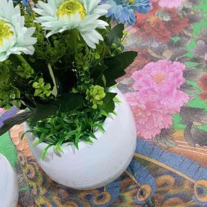 BUNGA KRISAN JUMBO 20 KUNTUM SET POT MOCI