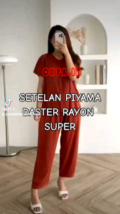 BAJU SETELAN ONESET PIYAMA WANITA LD110 I CPKV I BAJU TIDUR RAYON POLOS PEREMPUAN TERLARIS