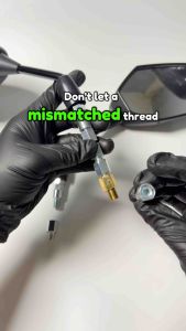 YAMAHAHONDA AND SUZUKI SIDE MIRROR ADAPTORREPLACEMENT AND EXTENSION ADAPTOR STOCK MIRROR AND AFTERMARKET
