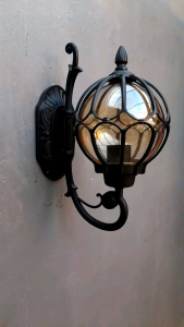 Garansi Lampu dinding outdoor waterproof Kode 1218 R/S Hitam Tahan Air - Anti Karat