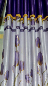 Gorden Poni Tempel Tirai Jendela & Blackout Printing Tebal