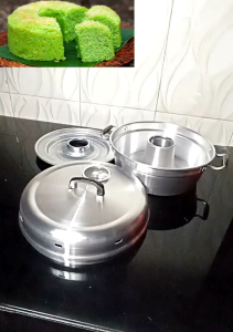 Orchid Baking Pan 24 Cm Oven Loyang Kue Bolu 6 Telur Bahan Almunium Tebal Lengkap Tatakan Pasir