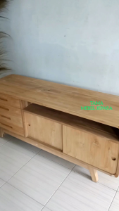 Meja Bufet TV Minimalis Kayu Jati & Desain Retro