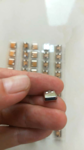 Lima Buah Konektor Cas Tipe C & USB Female Plug in Connector Charger Hv Hp 6 Pin 4 Kaki Tancap Kokoh