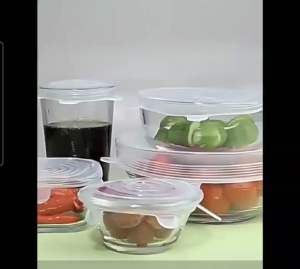 6in1 penutup makanan silikon elastis anti tumpah silicone food cover