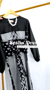 SEYSHA DRESS GREY TENUN - COUPLE BAJU TENUN
