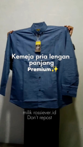 Kemeja Lengan Panjang Pria Casual - Slim Fit Katun PREMIUM