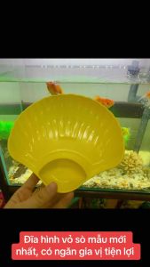 Combo 4 Đĩa hình vỏ sò mẫu mới nhất - dĩa nhựa sò có ngăn gia vị tiện lợi - gia dụng Nari (giao màu ngẫu nhiên)