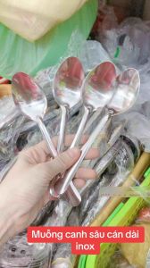 Muỗng inox cao cấp Thìa muỗng ăn cơm ăn phở ăn súp cán dài Muỗng canh sâu cán dài - gia dụng NARI