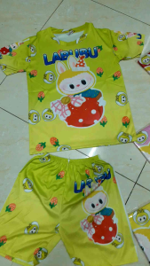 18_50kg💥39K 1 Bộ Labubu quần áo trẻ em bé gái 3_15 tuổi đồ bộ tay ngắn quần đùi