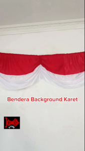 BENDERA Background MERAH PUTIH (KARET) - Perlengkapan Hari Kemerdekaan