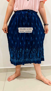WOMEN BATIK DRESS PENDEK SHORT DRESS BUNGA COTTON GOOD QUALITY READY STOCK