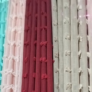 gorden pintu rumah promo obral Vitrase Terbaru 2025 motif bulu merak model smokring