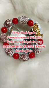 Red Agate Bracelet w/Buto ng Sinukuan PiYao