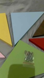 RAK SUDUT 3 SUSUN DEKORASI DINDING POJOK MODEL SEGITIGA