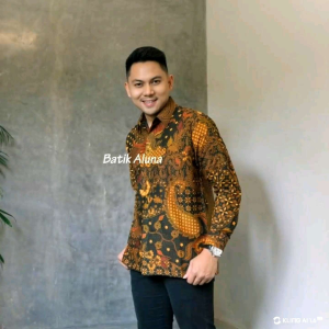 aluna Baju Batik Pria Lengan Panjang Premium Aluna PCW 090