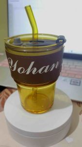 Customized Glass Coffee Tumbler