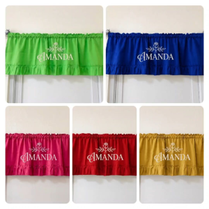 Amandas window valancer with ruffles  17x58 inches.