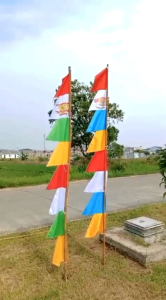 isi 1 kodi / 20 pcs bendera umbul umbul 8 mata warna toska