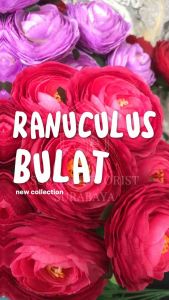 [RANUNCULUS BULAT X9] BUNGA PALSU PEONY RANUNCULUS BULAT BANYAK LAYER KUALITAS PREMIUM QUALITY ARTIFICIAL FLOWER BUNGA HIAS HIASAN RUANG TAMU DIY PERLENGKAPAN FLORIST SURABAYA EROPA HOLLAND BELANDA HAND BOUQUET CAKE DECORATION BUNGA KUE CRAFT JEPIT
