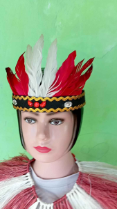 Satu Set Costume Adat Papua: Rok Rumbai Tali Rafia Ukuran Anak Dewasa & Jumbo L