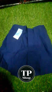 กางเกงอนุบาลชายเอวยางยืดสีกรมอ่อน 1 ตัว เนื้อผ้าโทเร่เอวหลังเป็นยางรัด