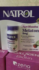 Date 2027 [Mẫu mới] Viên kẹo ngậm hỗ trợ giấc ngủ Natrol Melatonin Sleep 5mg lọ 250 viên