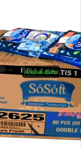 160 sachet SO soft Liquid double pack Deterjen Cair + Pelembut sosoft 1 dus