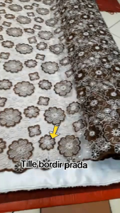 Bahan kebaya tille tuton/tile bordir motif terbaru/tile bahan halus dan lembut ( harga 050m )cod