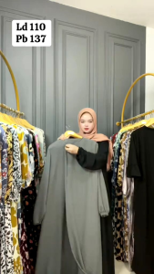 HA STORE Maryam Dress Gamis Wanita Simple Elegan