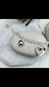 🔥PROMO🔥Original 925 Pure Silver Heart Charm Bracelet** Gelang Tangan Perak**纯银925手链