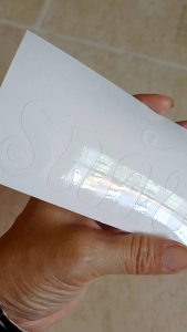 1 แผ่น สติ๊กเกอร์ตัดแปะ 3"x10" นิ้ว สีขาว-สีส้ม-สีดำ รถคันนี้สีน้ำเงิน รถคันนี้สีแดง รถคันนี้สีน้ำเงิน สีบรอนซ์-สีชมพู สีทอง สีบรอนซ์