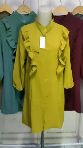 Baju Atasan Tunik Wanita Terbaru & Tunic Kemeja Crinkle Airflow Premium