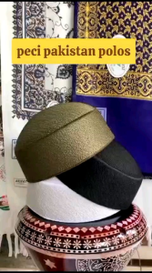 Kopiah / Peci Pakistan Polos Sederhana dan Mewah / Peci Anak dan Dewasa
