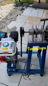 Mesin Giling Bumbu Rempah 6 inch Stainles+Mesin Penggerak GX160 Siap Pakai